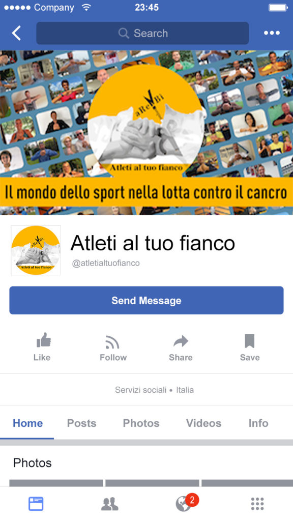 Atleti al tuo fianco facebook